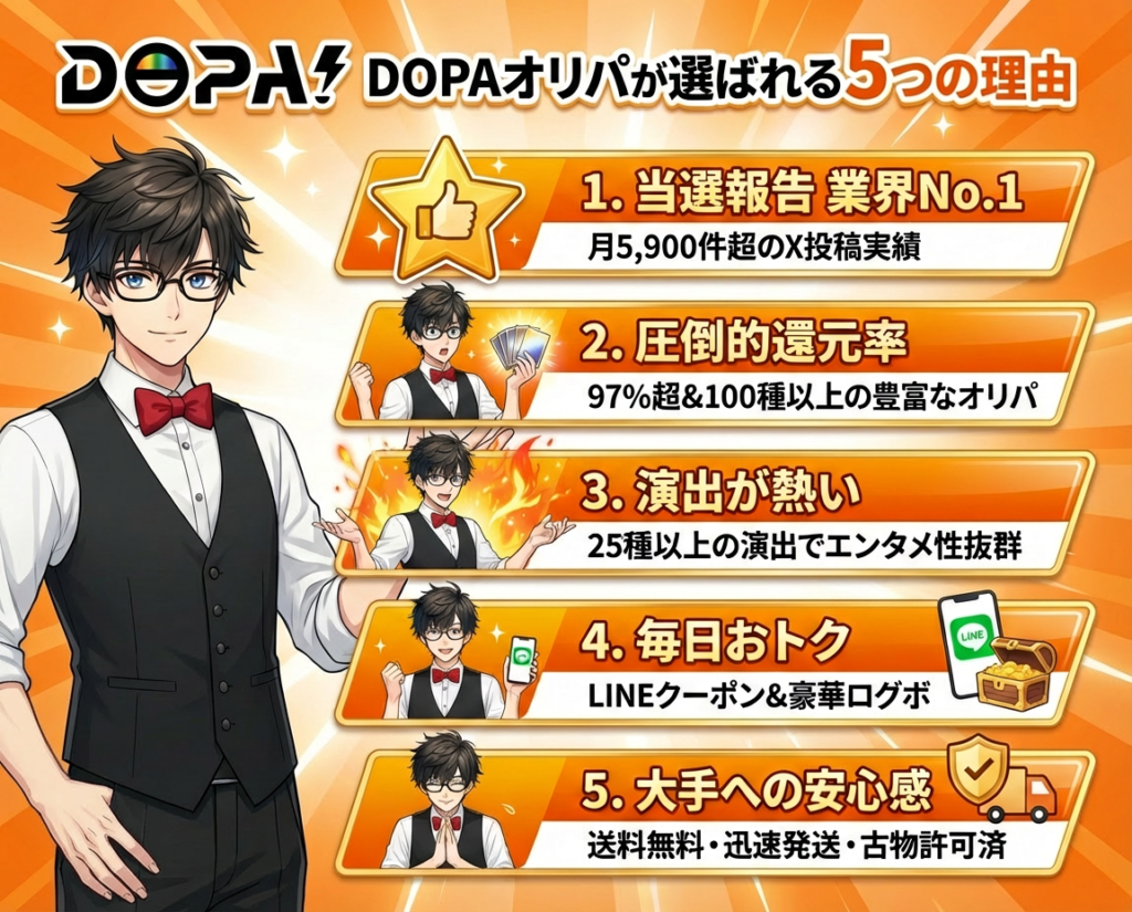 DOPAオリパが選ばれる5つの理由